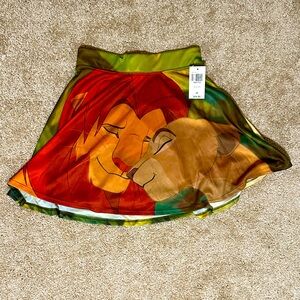 NWT HOT TOPIC Disney Lion King Skirt Size Small